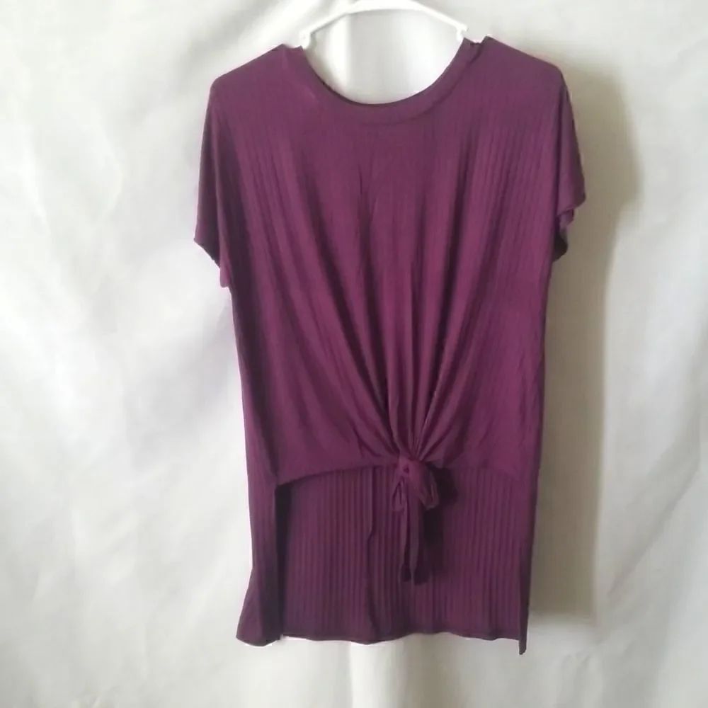 Women’s Waffle Knit Tunic Blouse Plum color Sz Small.. - Picture 1 of 7